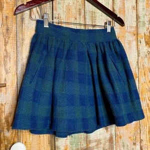 FREE PEOPLE Cosy Plaid Mini Skirt 🧶